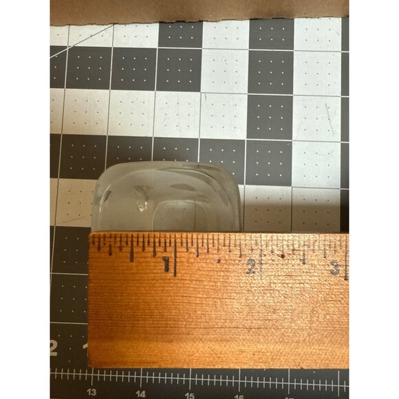 Set Of 3 Frosted Clear Glass Square Votive Candle Holders With Etched Geometric - Picture 11 of 16